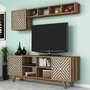 Hanah Home Mueble para TV Inci - Walnut, Cream